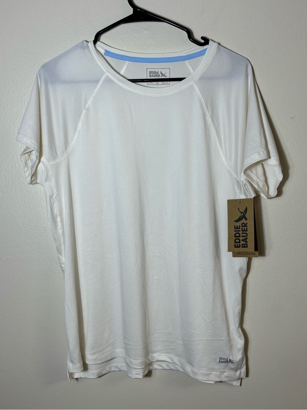 Women’s NWT Eddie Bauer White Lightweight Shirt Sz L